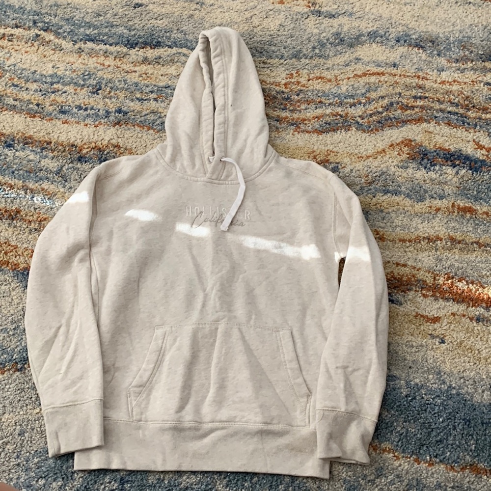 Hollister heather cream hoodie.  XXS